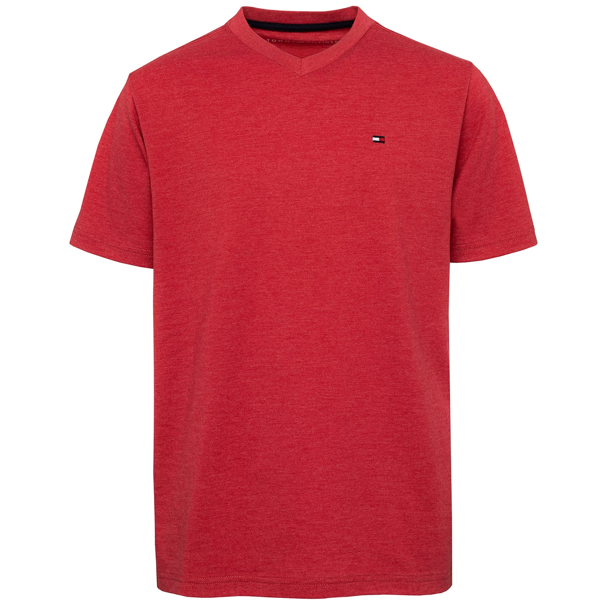 Camiseta Tommy Hilfiger Big Boys Cvc Con Cuello En V Bullseye, Talla L