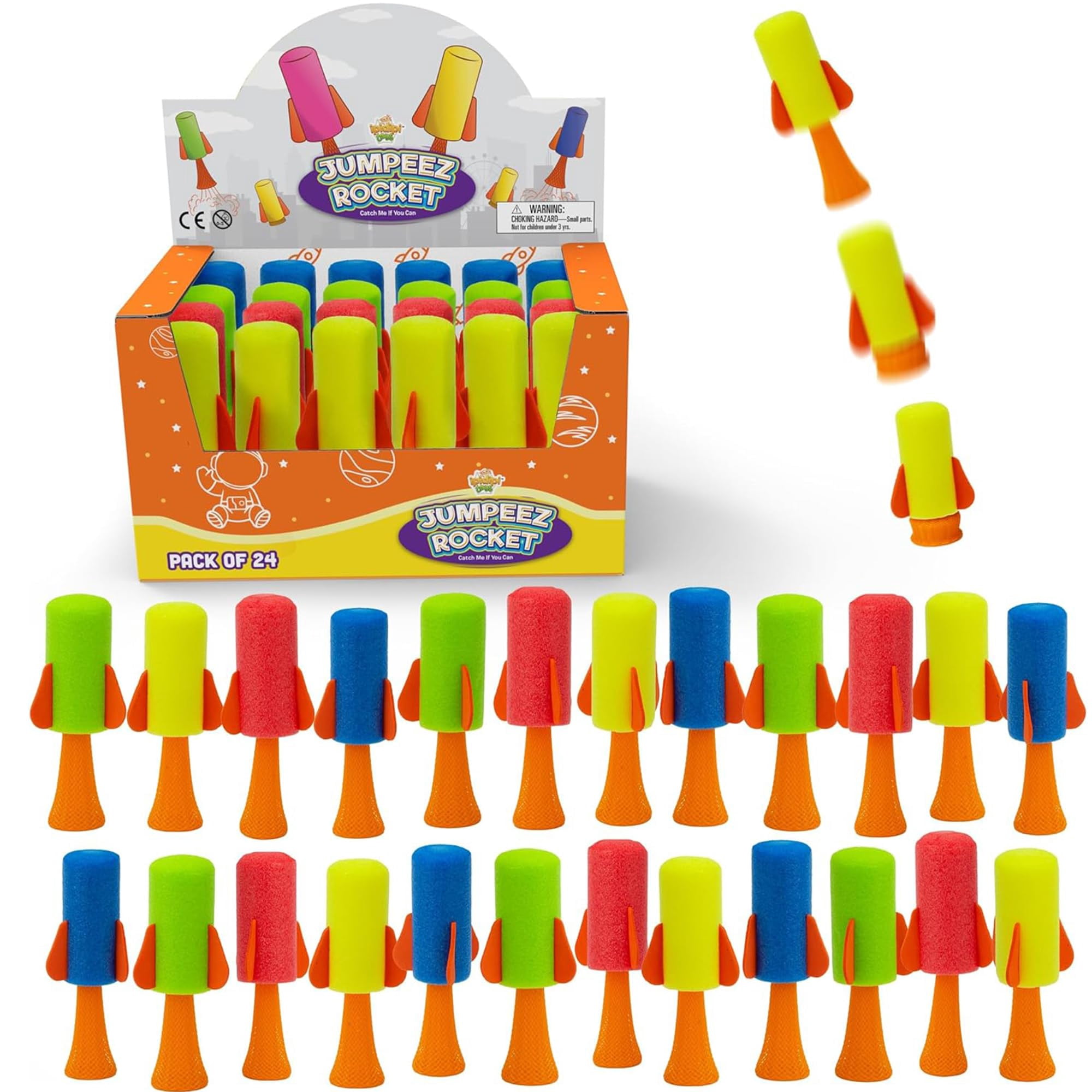 Toy Ipidipi Toys Jumpeez Rocket Con 24 Figuras Para Regalos De Fiesta