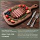 thumbnail image 2 of Tabla de cortar de nogal muso wood con mango, 2 of 7