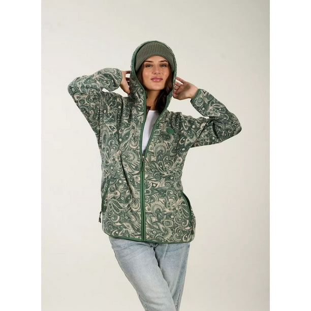 Poleron Micropolar Full Print Zipper Capucha