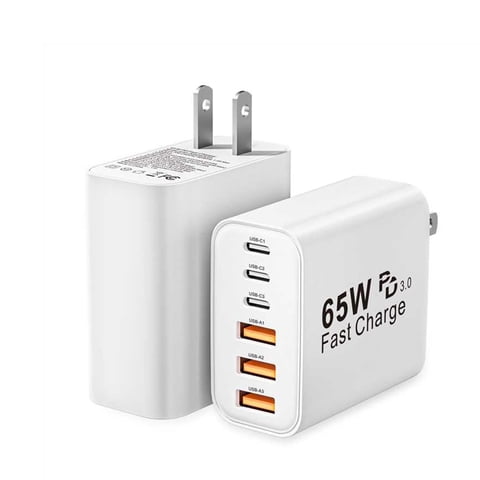 Cargador Usb C Luckyasin 65W De 6 Puertos Con Carga Rápida