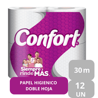 Proquim - Papel Higienico Confort 30 Metros Paquete De 12 Unidades