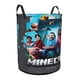 thumbnail image 2 of Una Película de Minecraft Cesta de lavandería de gran capacidad redonda con asa, bolsa para ropa sucia plegable, almacenamiento para dormitorio, baño y lavadero 44x35 cm, 2 of 6
