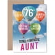 thumbnail image 1 of Tarjeta de felicitación Giftzie Aunt con globo aerostático para cumpleaños 76, 1 of 7