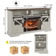 thumbnail image 1 of 60 Inch Electric Fireplace Entertainment Center With Door Sensor-Jasmine white color, 1 of 3