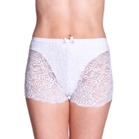 Baziani - Calzón Encaje Largo 20485 Blanco M