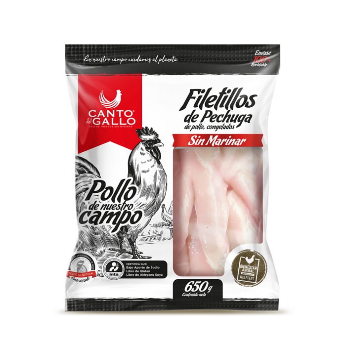 Pollo Filetito Pechuga Congelado 650 g Canto del Gallo