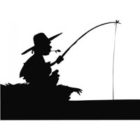 Rienda Libre Graphics - Decomural Fisherman Fishing Ws-17413