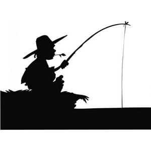 Rienda Libre Graphics - Decomural Fisherman Fishing Ws-17413