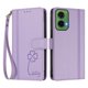 thumbnail image 3 of Funda Cartera Trébol para Motorola Moto G35 5G con Ranuras Tarjetas y Carga Inalámbrica Morado claro, 3 of 6