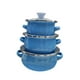 thumbnail image 1 of Juego De 3 Miniollas Esmaltadas, Juego De Utensilios De Cocina Portátiles Universales Esmaltados Para Cocinar En Casa, Azul Claro, 1 of 5