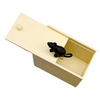 Bothyi - Caja De Madera De Juguete Para Asustar, Divertida Sorpresa Hecha A Mano Para Amigos, Accesorios De Escenario, Ratones