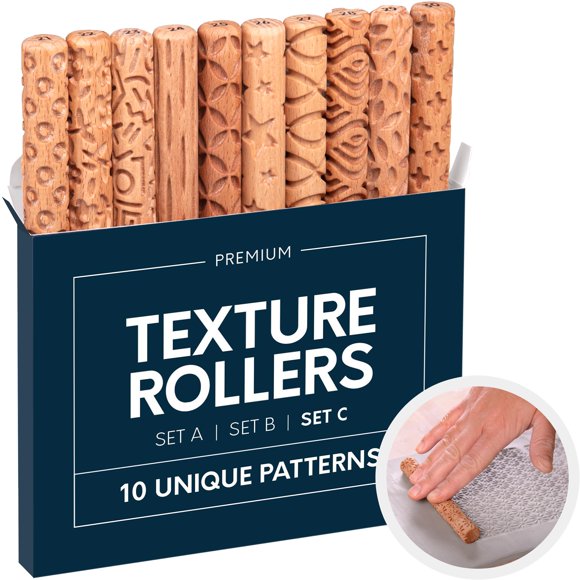 Rodillos de arcilla Byllstore pack de 10 - Herramientas de cerámica de 13 cm