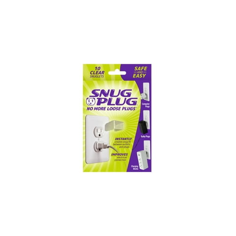 Snug Plug - Enchufe Wall Outlet Fix Snug, Paquete De 10 Unidades, Transparentes, Para Enchufes De 110 V