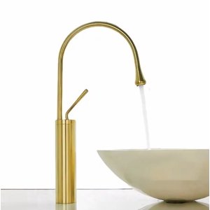 Genérico - Grifo Mezclador Baño Monomando Lavamanos Llave Grifo Dorado