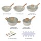 thumbnail image 2 of Juego de Batería de Cocina Cerámica Anymark 15 Piezas Antiadherente Blanco, 2 of 7