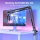 thumbnail image 2 of Micrófono para videojuegos FIFINE XLR USB AM8T con soporte Boom Arm, color rosa, 2 of 9