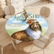 thumbnail image 4 of Lassie theme Fitted Round Tablecloths Elastic Edged Table Covers Waterproof Table Cloth For Kitchen Holiday Party Tables Decor 120cm, 4 of 6