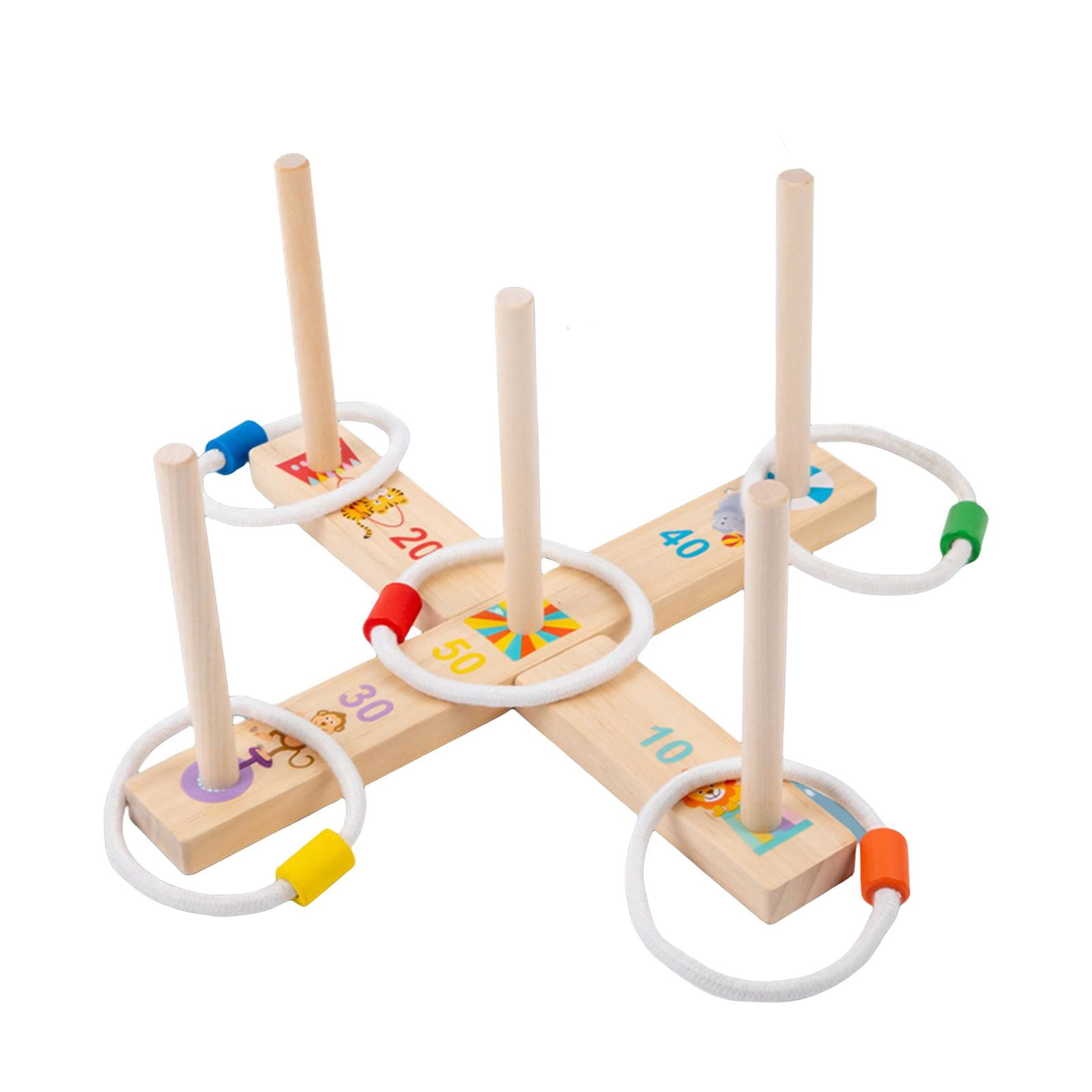 Magideal - 1 Juego De De Madera, Juego De Rompecabezas, Anillo De Juguete, Regalo Duradero Montessori, Educativo Portátil Para Niños, Cumpleaños, Navidad,