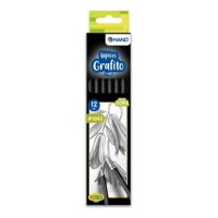 Lapices Grafito Hexagonales 2Hb Con Goma 12Un. Hand.