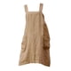 thumbnail image 2 of Delantal De Lino De Algodón Con Bolsillo Delantales De Chef Con Espalda Cruzada Para Mujer M Caqui, 2 of 5