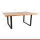 thumbnail image 5 of Comedor Estilo Industrial 160x90 Madera Clara + 6 sillas Tolix Negras con asiento de madera Clara, 5 of 8