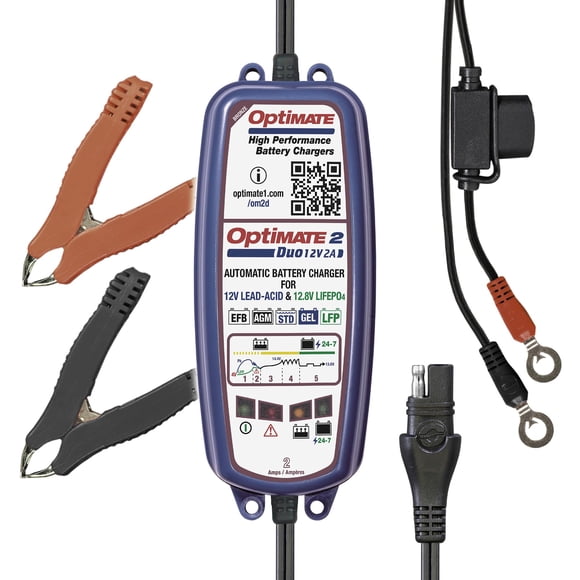 Cargador de Baterías Tecmate Optimate 2 Duo TM-551 12V 2A