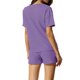 thumbnail image 3 of INSPIRE CHIC Conjunto de Lounge de Punto de Waffle para Mujer, Pijama de Manga Corta con Bolsillos, Mezcla de Algodón Suave para Primavera Verano XS Púrpura Oscuro, 3 of 6