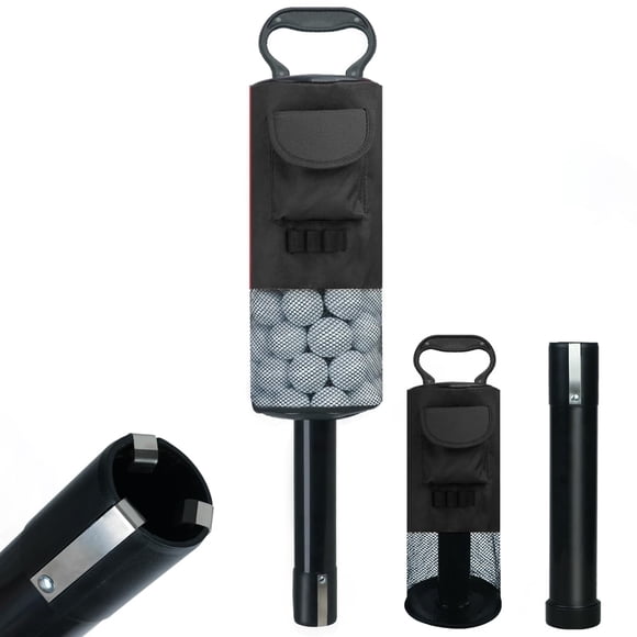 Recogedor de pelotas de golf HOW TRUE portátil 75 cm negro