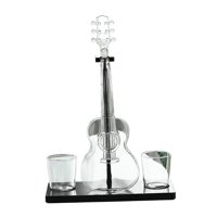 Bothyi - Decantador De Vino Para Fiesta Con 2 Tazas, Aireador De Vino Con Alto Contenido De Borosilicato En Forma De Violín