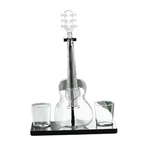 Bothyi - Decantador De Vino Para Fiesta Con 2 Tazas, Aireador De Vino Con Alto Contenido De Borosilicato En Forma De Violín
