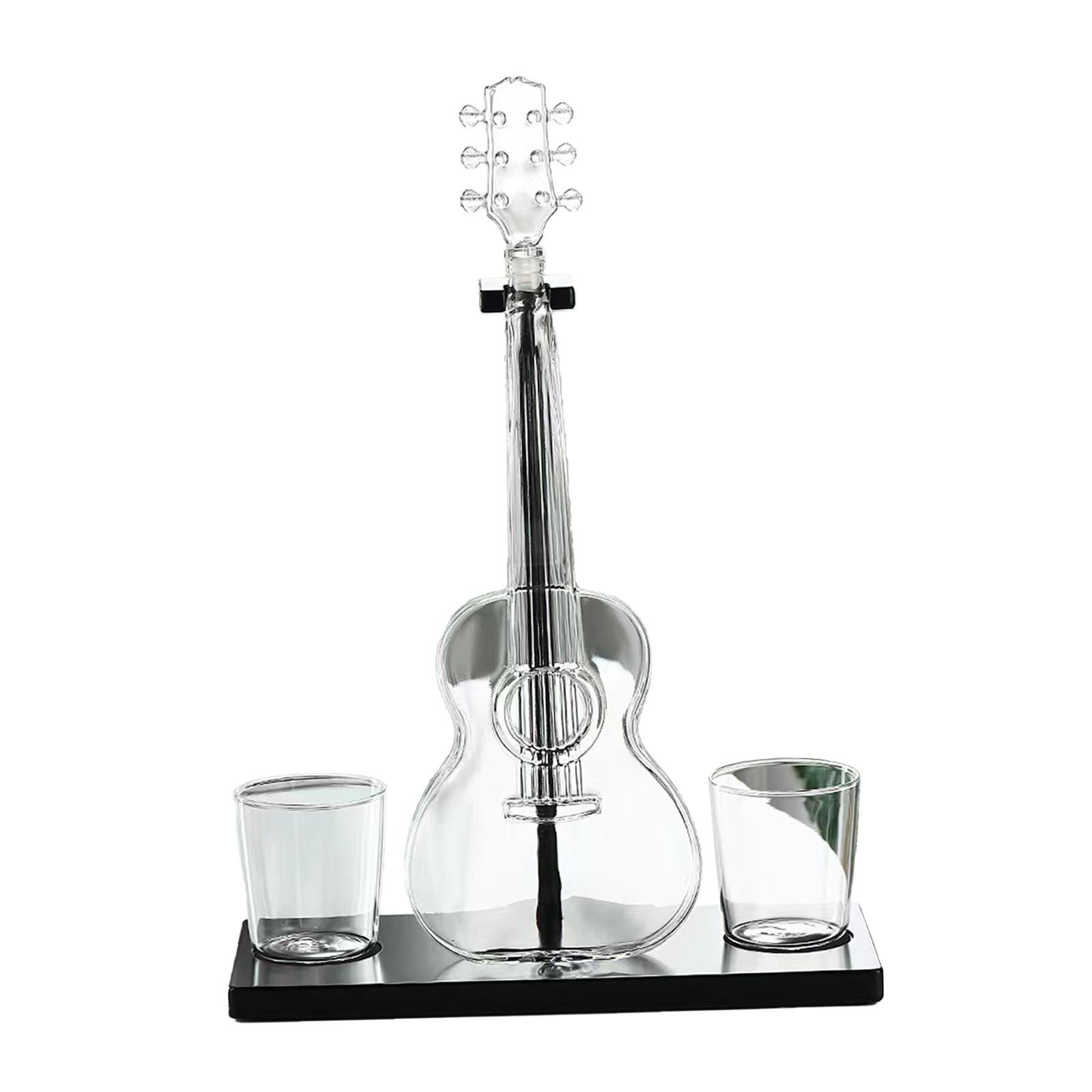 Bothyi - Decantador De Vino Para Fiesta Con 2 Tazas, Aireador De Vino Con Alto Contenido De Borosilicato En Forma De Violín
