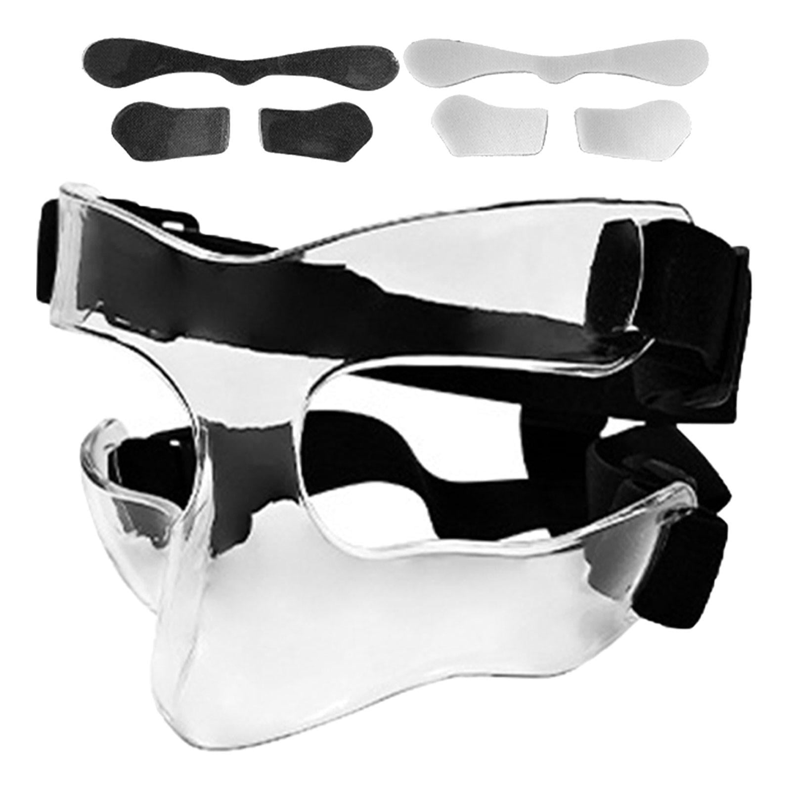 Magideal - Máscara De Baloncesto Transparente Fútbol Correa Elástica Adultos Protector De Nariz