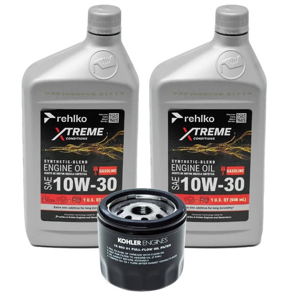 Aceite Sintético Mezcla 10W30 Kohler con 1 Filtro