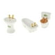 thumbnail image 5 of Accesorios De Baño Para Casa De Muñecas, Casa De Muñecas De Porcelana, Muebles En Miniatura, Juguetes Con Estampado De Hojas, 5 of 5