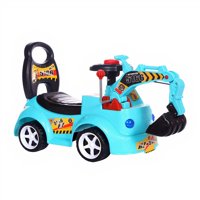 Mundo Online - Correpasillos Caminador Andador Retroexcavadora Luces Y Sonido Celeste