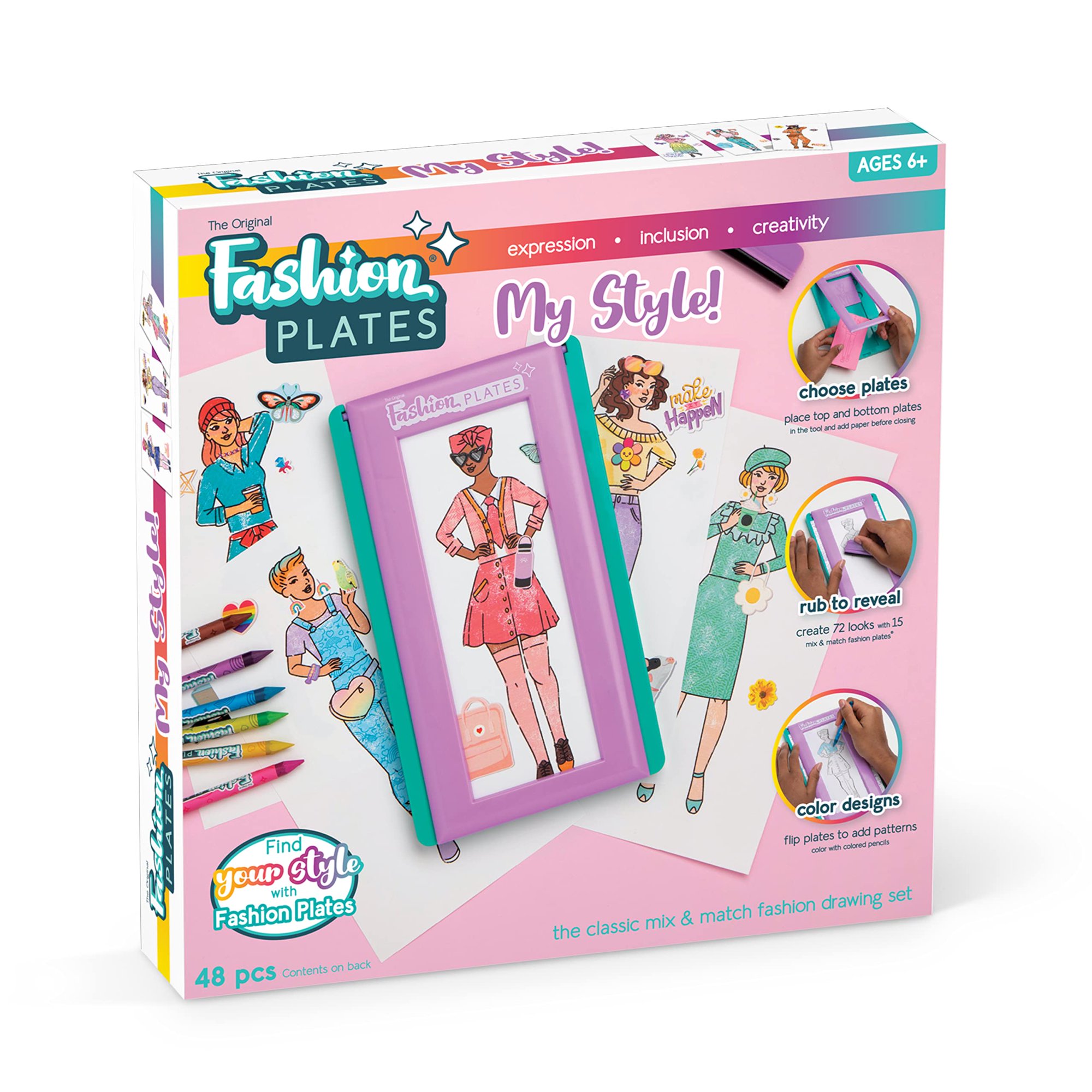 Kit De Dibujo Playmonster Fashion Plates My Style Kids 6+