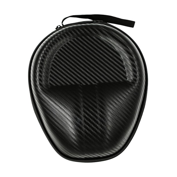 Estuche para auriculares, bolsa de almacenamiento para auriculares, funda protectora, bolsa para accesorios, fácil de llevar, portátil, carcasa rígida Negro