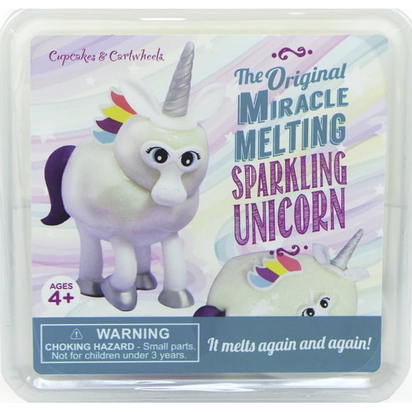 Magdalenas y volteretas con forma de unicornio derretidas y espumosas