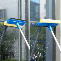 Aileda - Limpiador De Vidrios Con Mango Extensible De 47 A 73Cm