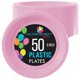 thumbnail image 1 of Platos llanos de plástico Exquisite Party Pink, 23 cm, 50 unidades, 1 of 7