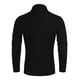 thumbnail image 3 of Suéter negro de algodón slim fit con cuello alto para hombre Poriff, 3 of 4