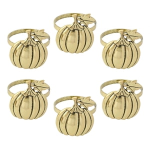 Bothyi - 6 Uds Anillos Para Servilletas De Calabaza, Hebillas Decorativas Para Servilletas Para Mesa, Fiesta, Navidad, Aureate