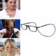 thumbnail image 2 of Gafas de lectura con soporte magnético para colgar en el cuello, gafas de lectura con imán unisex portátiles, montura telescópica con patas largas y marco para la cabeza., 2 of 5