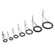 thumbnail image 3 of 7pcs guías de caña de pescar anillo de ojo kit de reparación de varilla de bricolaje marco de plata anillo negro, 3 of 3