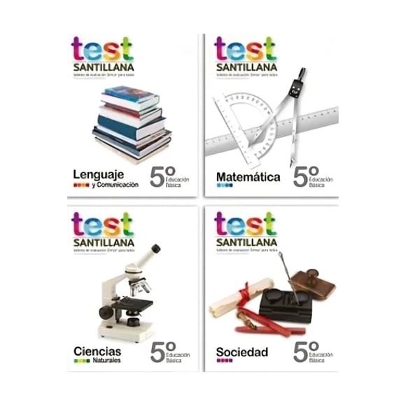 KIT TEST 5 BÁSICO (Textos: Lectura y Escritura, Matemática, Cs. Naturales, Sociedad)
