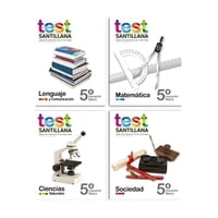 Santillana - Kit Test 5 Básico (Textos: Lectura Y Escritura, Matemática, Cs. Naturales, Sociedad)