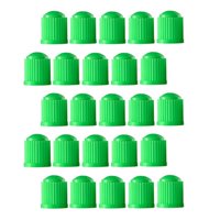 Ioensy - 25 Tapas De Vástago De Válvula De Neumático De Coche Con Anillo De Goma Para Motocicletas, Color Verde