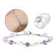 thumbnail image 1 of Pulsera de plata fina 925 amatista +caja redonda Lila #11, 1 of 3