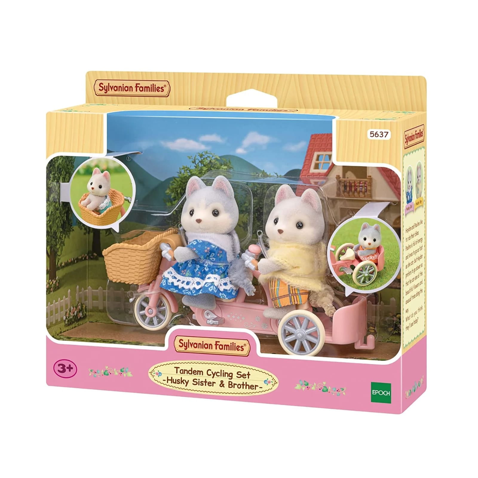 Sylvanian Families - Set Hermano Hermana Husky Bicicleta 5637